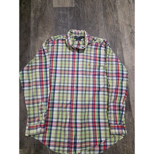 Polo Ralph Lauren Classic Fit Button Up Men's Size XL Green/Red